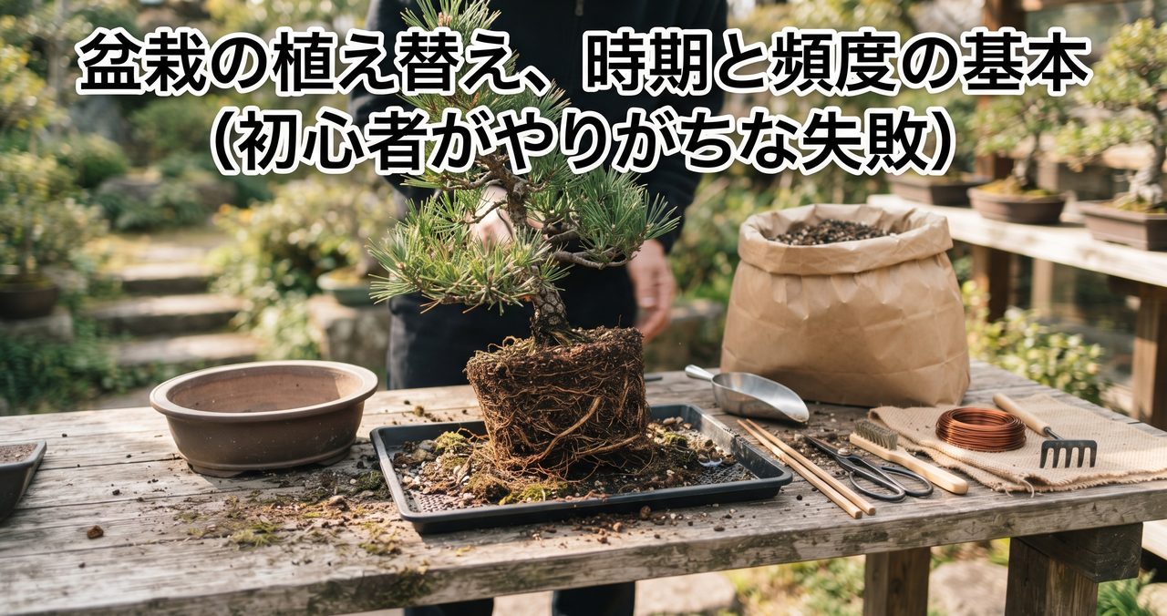 盆栽の植え替え、時期と頻度の基本(初心者がやりがちな失敗)